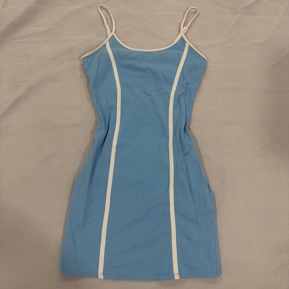 Forever-21 Women's Blue and White Dress